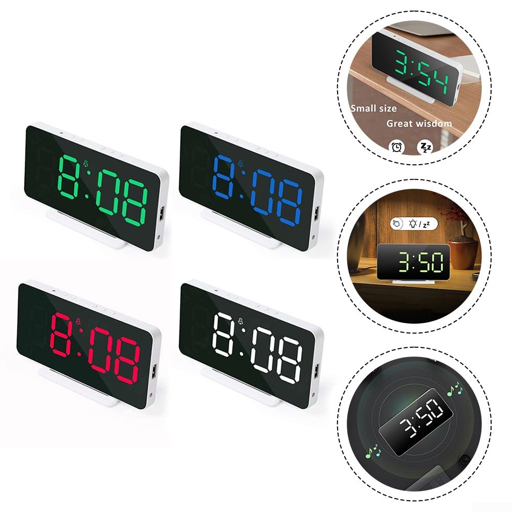 LED mirror clock