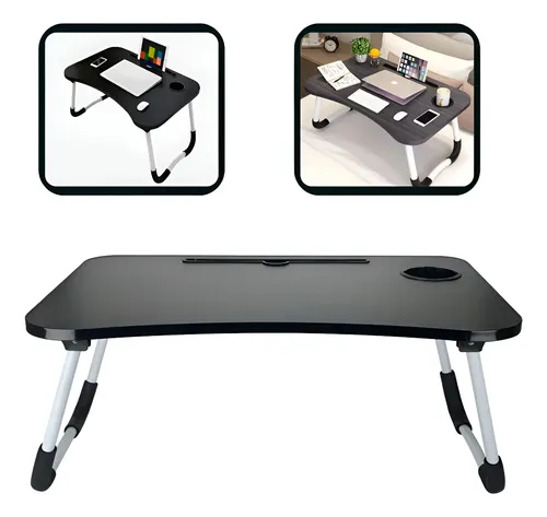 foldable black bed table features